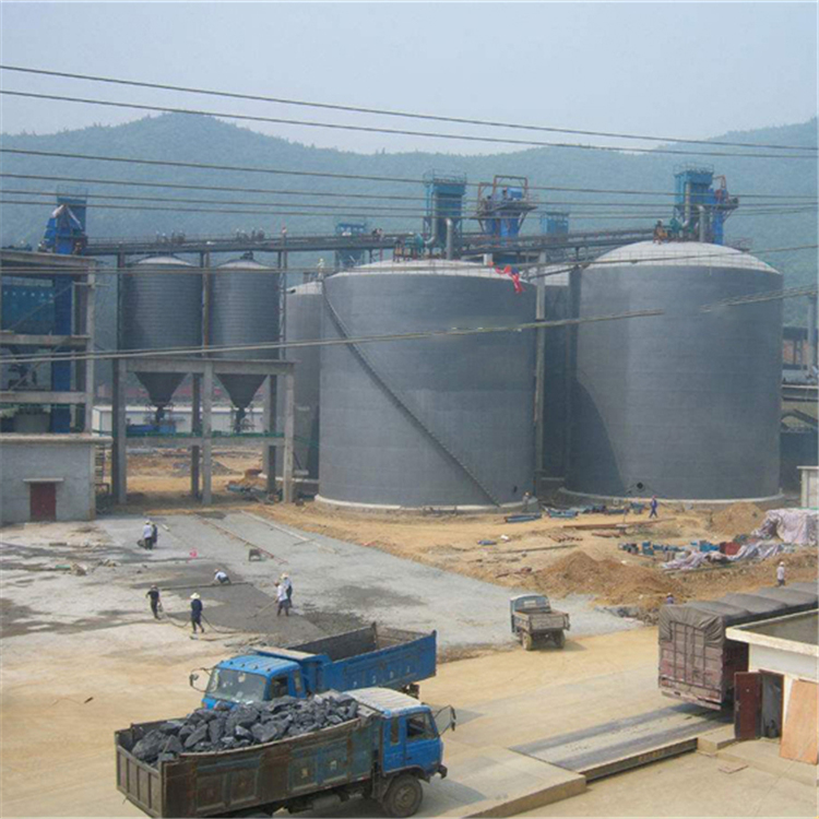 安徽水泥钢板仓2座3000吨青岛项目进入施工